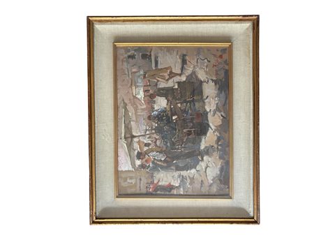 Giuseppe Rispoli  
Scena di mercato 
olio su tavola 29 x 40 cm