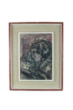 Piero Gauli (1916 - 2012) 
Donna che legge seconda metà del XX secolo
 50 x 35 cm