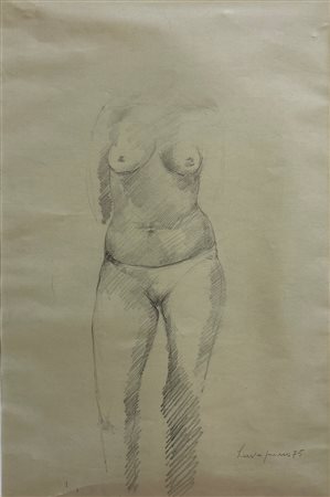 Pier Luigi Lavagnino (1933 - 1999) 
Nudo femminile  1975
grafite su carta 45 x 29,5 cm