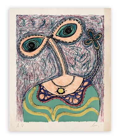 ENRICO BAJ (1927-2003) - Dama con vestito da sera, 1972-1973