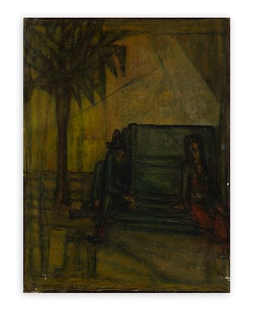 NELIA MASSAROTTI (1918-1978) - Senza Titolo (Pausa d'oro), 1962