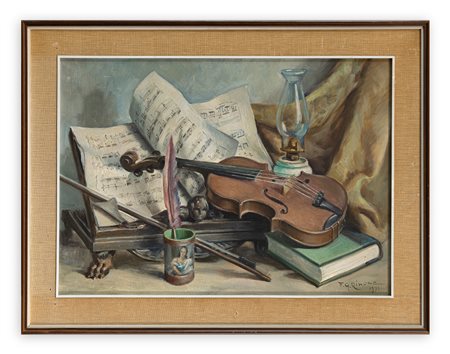 FRANCESCO GIUSEPPE RINONE (1901-1982) - Composizione (vecchio violino), 1971