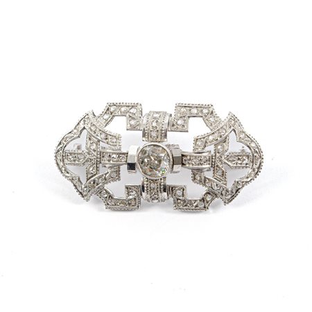 SPILLA in oro bianco 18 KT con diamanti