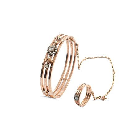 BRACCIALE con anello in oro giallo 9 KT