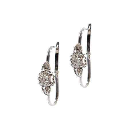 ORECCHINI in oro bianco 18 KT con brillanti