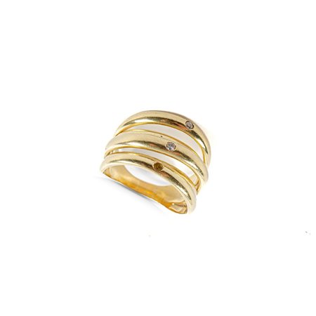 ANELLO in oro giallo 18 Kt con brillanti