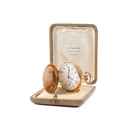 OROLOGIO da tasca G. Perret Locle in oro giallo 12 KT