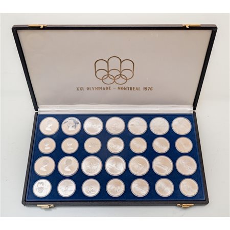 XXI OLIMPIADE MONTREAL 1976, Ventotto monete commemorative