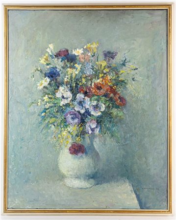 Norma Mascellani "Vaso con fiori" 1959
olio su tela (cm 75x60)
firmato e datato