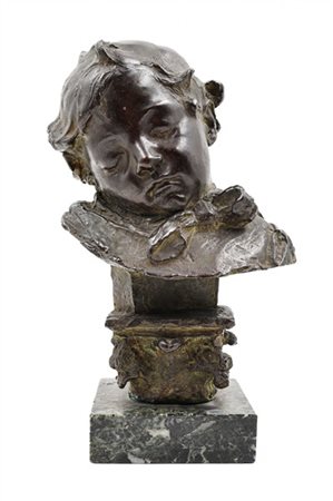 Luigi Secchi Testa di fanciullo, “Il figlio dello scultore Alberto addormentatos