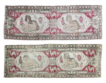 Coppia di tappeti passatoia Kirscheir, Anatolia, fine secolo XIX (periodo Mejid