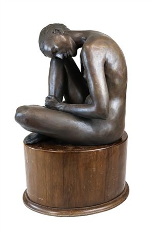 Ignoto sel secolo XIX

"Nudo femminile seduto" 
scultura in bronzo (cm 65x60x60