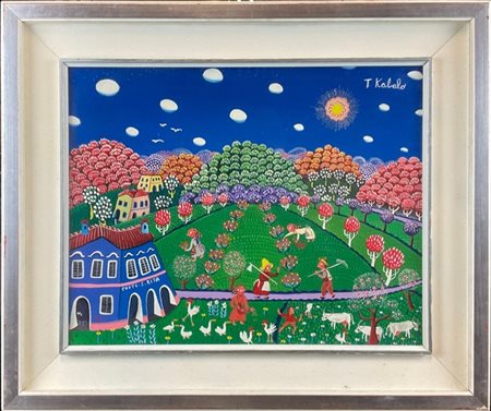 T. Kabalo

"Vita nei campi" 
olio su cartone telato (cm 40x50)
firmato in alto