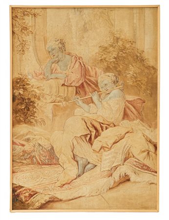 Manifattura del secolo XX. Arazzo realizzato con la tecnica succo d'erba su tel