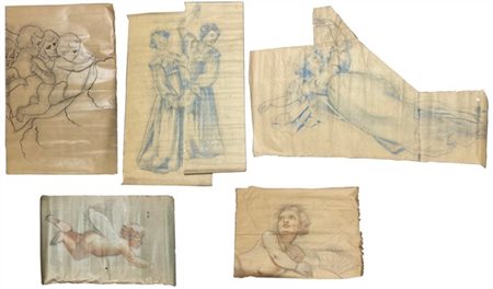 Nazzareno e Pacifico Sidoli
Lotto composto da diciotto fogli da spolvero realiz