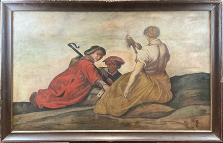 Scuola lombarda del secolo XVIII

"Scena di genere"
olio su tela (cm 85x138)
in