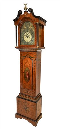 Mark Jacob London
Orologio a cassalunga in legno impiallacciato e dipinto in po