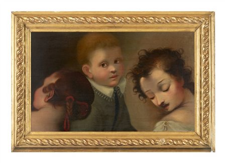 Scuola del secolo XVIII

"Studio di teste di tre fanciulli"
olio su tela (cm 37