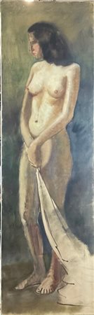 Ignoto di inizio secolo XX

"Nudo femminile" 
olio su compensato (cm 155x46) (d