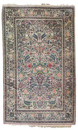 Tappeto preghiera Keshan, Persia, inizio secolo XX. Annodato in lana e seta. De