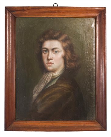 Scuola inglese del secolo XIX 

"Ritratto virile" 
pastelli colorati su carta a