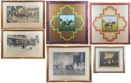 Lotto composto da alcune stampe e litografie su carta a soggetto e misura diver