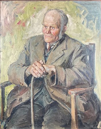 Arthur Henry Knighton "Il poeta" 
olio su compensato (cm 90x70)
firmato in alto