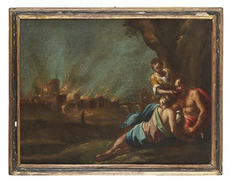Scuola del secolo XVIII

"Lot e le figlie"
olio su tela (cm 44x56,5)
in cornice