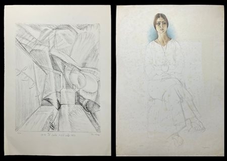 Ferruccio Ferrazzi - Francesco Messina
Due litografie a colori di soggetto dive