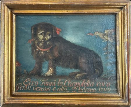 Ignoto

Antico dipinto raffigurante "Cagnolino dentro un paesaggio" intitolato