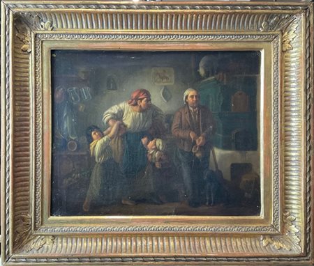 Ignoto del secolo XIX

"Scena di genere" 
olio su tela (cm 32,5x40)
in cornice