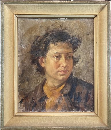 Firma indecifrata, secolo XX

"Ritratto di ragazza" 
olio su compensato (cm 36x