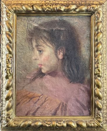 Ignoto della seconda metà del secolo XIX

"Ritratto di bambina" 
olio su tela a