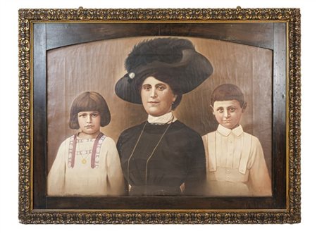 Sexto Canegallo "Ritratto di famiglia" 
olio su tela (cm 69x95)
al retro: firmat