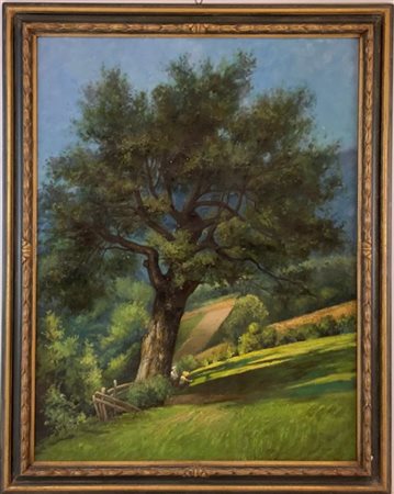 Giuseppe Sidoli "Quercia" 
olio su tela (cm 124x93)
in cornice (difetti)

Proven