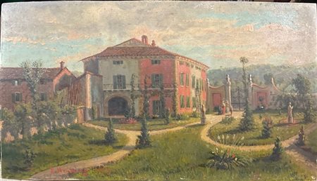 L. Henking

"Villa con giardino a Cesano" 1879
olio su cartone (cm 18x23,5)
fir