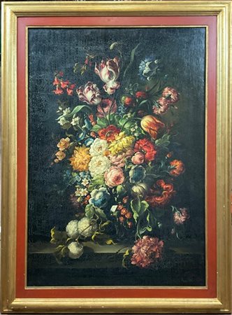 Firma indecifrata

"Composizione con fiori" 
olio su tela (cm 100x70)
firmato i