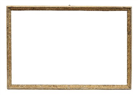 Antica cornice in legno intagliato e dorato a palmette (cm 110x74, battuta cm 1