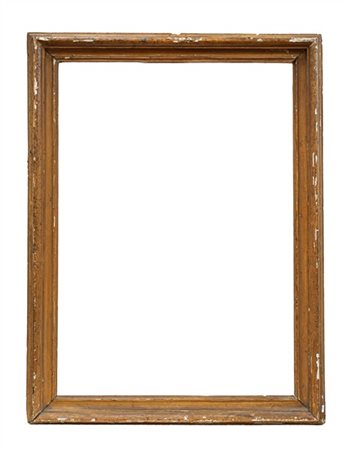 Antica cornice rettangolare con sagoma laccata "polenta" (cm 92x70, battuta cm