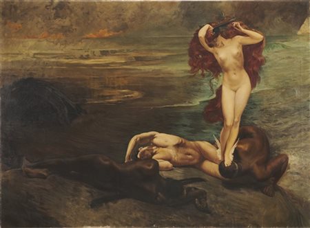 Da Aristite Sartorio

"La Gorgone e gli eroi" 
olio su tela (cm 135x184)
in cor