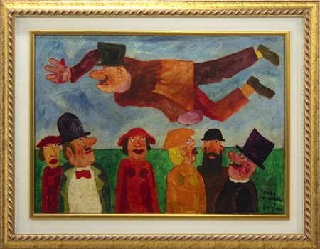 Franz Borghese, Senza Titolo, 1972, Olio su tela, cm 50x70, Cornice in omaggio