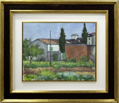Ardengo Soffici, Senza Titolo, 1963 ca., Olio su tela cartonara, cm 49x39,...