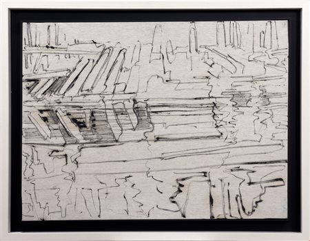 Giovanni Frangi, Adige, 2013, Olio su tela, cm 60x80, Autentica a cura...