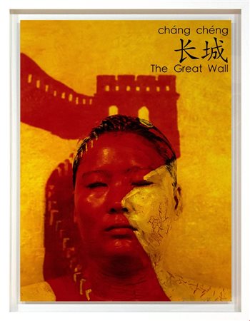 Liu Bolin, Learn by figure. The Great Wall, 2007, Photoprint on alumium...