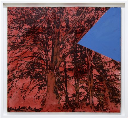 Tano Festa, Senza titolo, 1978, Smalto su tela emulsionata, cm 55x60,...