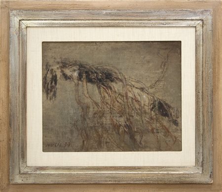 Zoran Music, Motivo vegetale, 1974, Acrilici su tela, cm 33x41, Archivio...