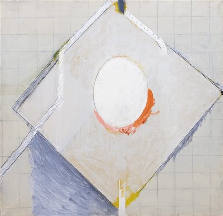 Rodolfo Aricò, Incubazione, 1964, Olio su tela, cm 126x130, Cartiglio al...