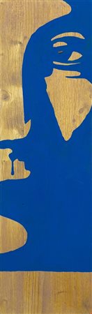 Mauro Drudi, Lei, 2023, Acrilico su tavola, cm 50x15, Firma - Datazione -...