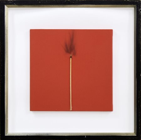 Bernard Aubertin, Dessin de feu, 2010, Acrilici e fiammiferi bruciati su...