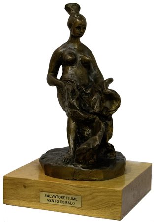 Salvatore Fiume, Vento somalo, anni Novanta, Scultura in bronzo, cm 32x 6,...